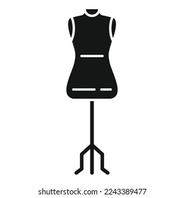 Sewing mannequin icon simple vector. Repair machine. Needle work