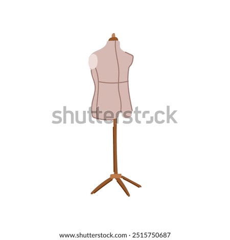 sewing mannequin tailor cartoon. fitting garment, dressform alterations, bespoke couture sewing mannequin tailor sign. isolated symbol vector illustration