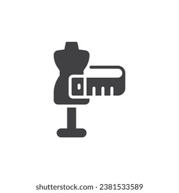 Nähmannequin Vektorsymbol. volles Flachzeichen für mobiles Konzept und Webdesign. Tailor-Dummy-Symbol Atelier Symbol, Logo-Abbildung. Vektorgrafik