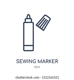 sewing Marker icon. sewing Marker linear symbol design from Sew collection. Simple outline element vector illustration on white background.