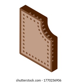 Vector de iconos de material de costura. Signo de material de coser isométrico. ilustración de símbolo aislado de color
