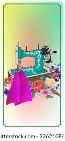 Sewing Mechine Illustration, my equipment and my hobby 