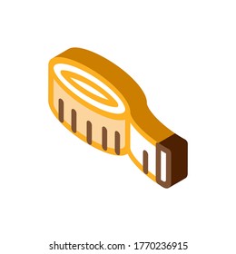 Nähmessgerät Symbol Vektor. Isometrisches NähMeter-Schild. farbige einzelne Symbolillustration