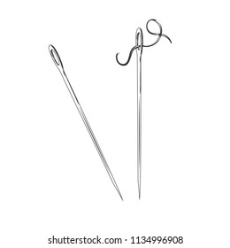 sewing monochrome vector