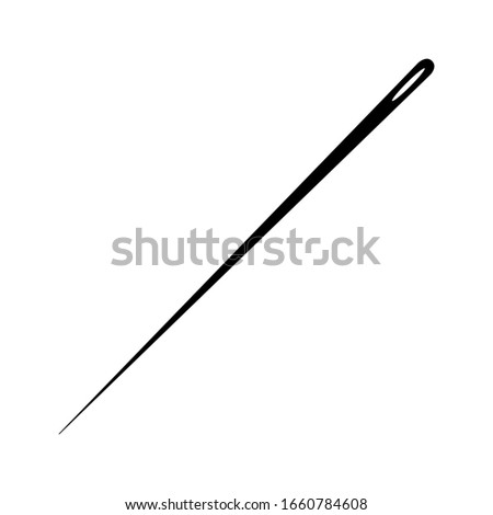 sewing needle icon isolated on white background. vector illustration 
