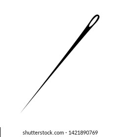 
Sewing needle icon on a white background