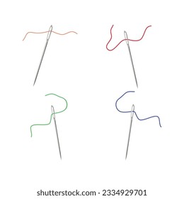 Sewing Needle Icon Set Vector Design.
