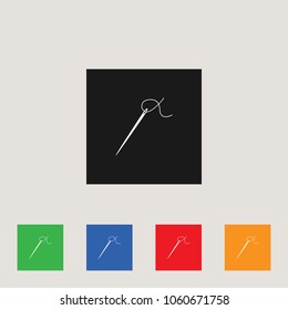 Sewing needle Icon, stock vector illustration, EPS10.