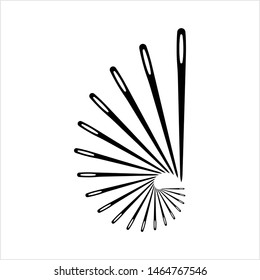 Sewing Needle Icon Vector Art Illustration