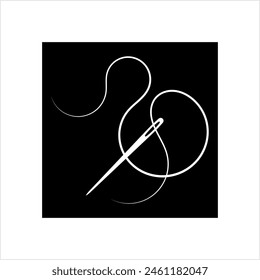 Nähnadel-Symbol Vektorgrafik Abbildung