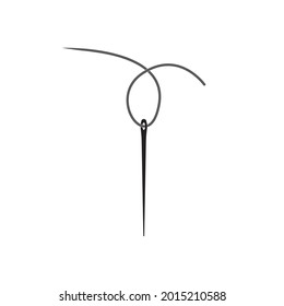 Diseño de la ilustración del vector del icono de costura, fondo del símbolo.