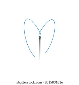 Sewing Needle icon vector illustration design, isolated on white background.