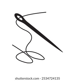 sewing needle icon vector illustration design template