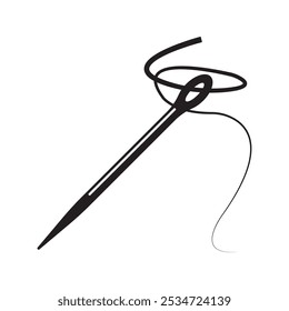 sewing needle icon vector illustration design template