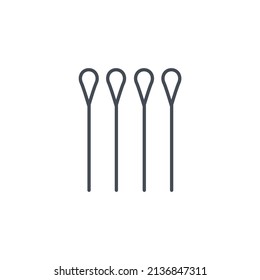 Sewing Needle icons  symbol vector elements for infographic web
