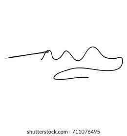 sewing needle isolated icon