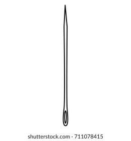 sewing needle isolated icon