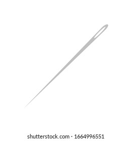 sewing needle isolated on white background. vector illustration