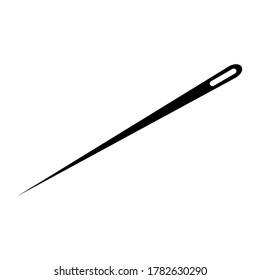 sewing needle isolated on white background. vector illustration