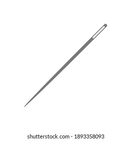 sewing needle isolated on white background