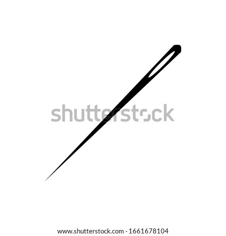 sewing needle isolated on white background. vector illustration