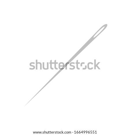 sewing needle isolated on white background. vector illustration