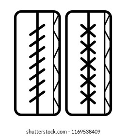 sewing needle line icon vector