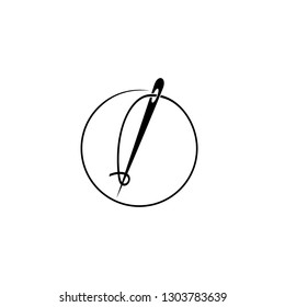 Sewing Needle Logo Design.