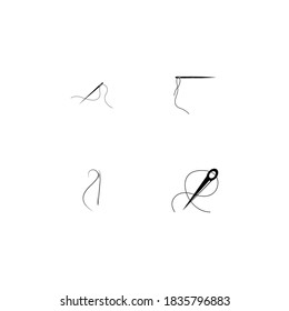 sewing needle logo illustration design