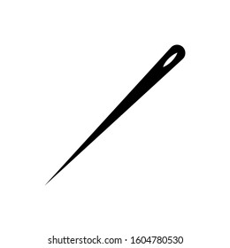 Sewing needle with thread icon. Tailoring symbol vector isolated illustration. Needle stitch icon design trendy.