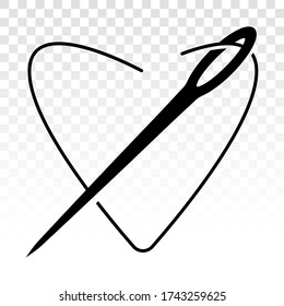 Sewing needle / sewing threads - flat icons for apps or website