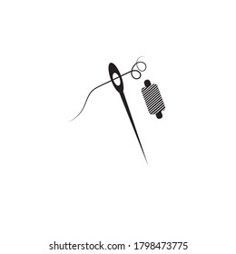 sewing needle vector design ilustration icon templat

