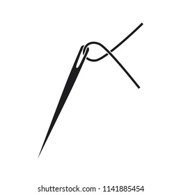 sewing needle vector icon 