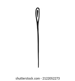 Costando agujas. Ilustración dibujada a mano convertida en vector.