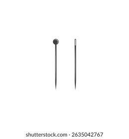 Sewing needles Icon flat vector design