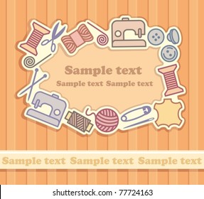 Sewing and needlework background