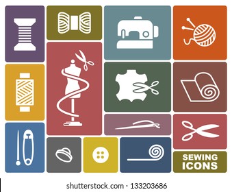 Sewing And Needlework Icons