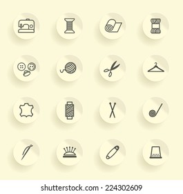 Sewing and needlework icons 