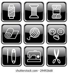Sewing and needlework symbols
