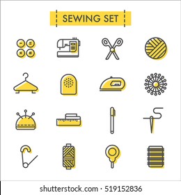 sewing object icon vector illustration flat design