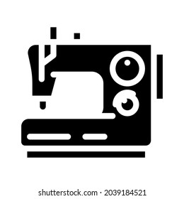 sewing occupation glyph icon vector. sewing occupation sign. isolated contour symbol black illustration