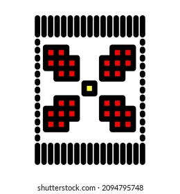 Sewing Ornate Scheme Icon. Editable Bold Outline With Color Fill Design. Vector Illustration.