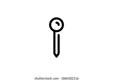 Sewing Outline Icon - Safetypin