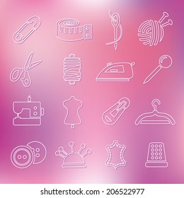 sewing outline icons