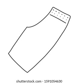 sewing paper pattern,  vector illustration, minimal  line art drawing isolated on white. symbol of needlework, sewing and crafts, good as icon or logo.