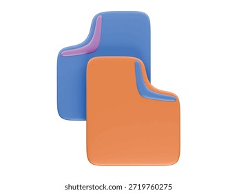 Icono de patrón de costura Ilustración 3D render