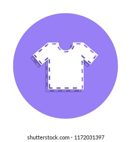 Sewing pattern icon in badge style. One of Handmade collection icon can be used for UI, UX on white background