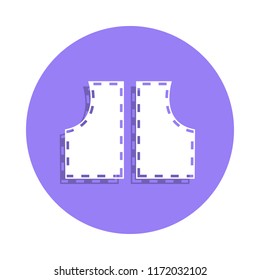 Sewing pattern icon in badge style. One of Handmade collection icon can be used for UI, UX on white background