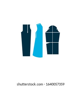 Sewing pattern icon colored symbol. Premium quality isolated pants element in trendy style.