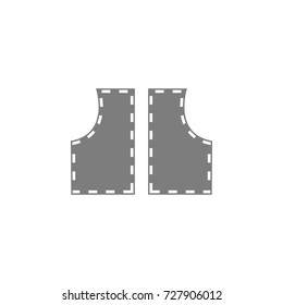 Sewing pattern icon on white background